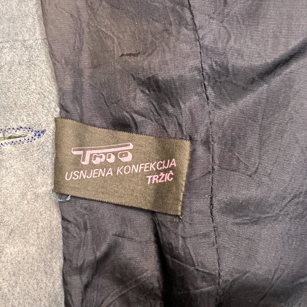 VINTAGE Trio Blue Suede Jacket from Serbia - Picture 3 of 5